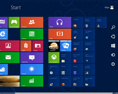 Windows 8 Start Panel rechts